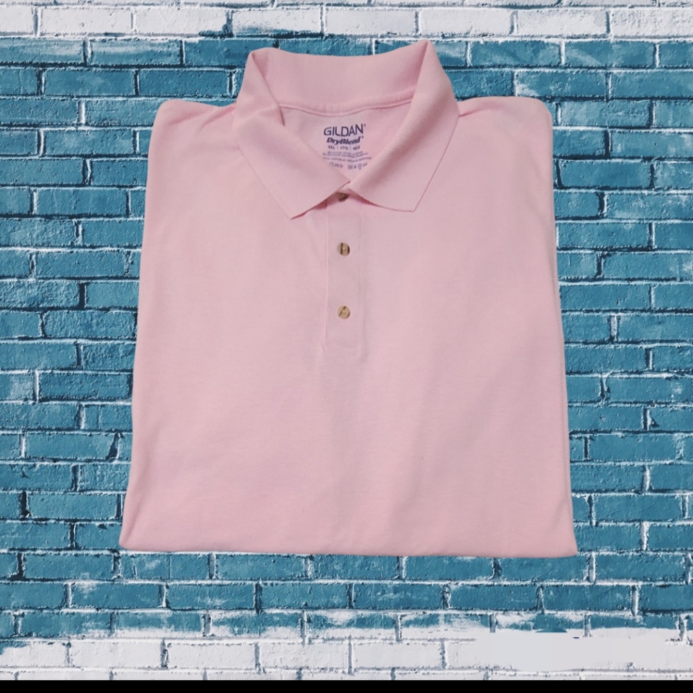 Men's Short Sleeve Polo Shirt in Pink - Picture 2 of 8